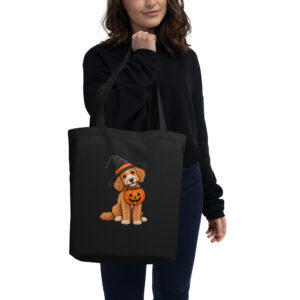 Doodle Halloween with Pumking Tote Bag