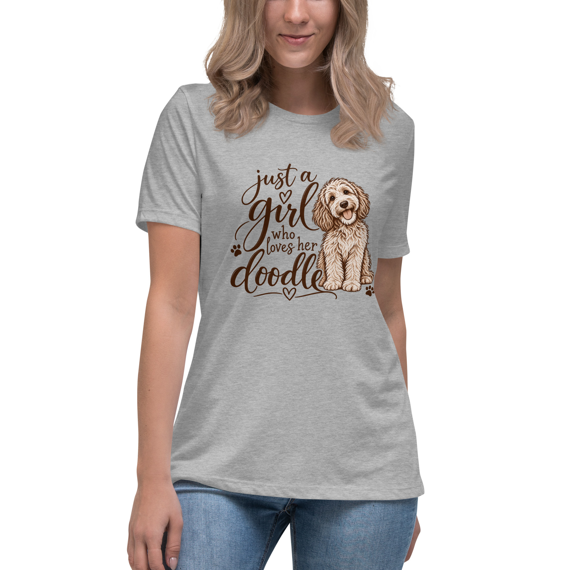 Just a Girl who Loves Her Doodle Women's T-Shirt - Image 6