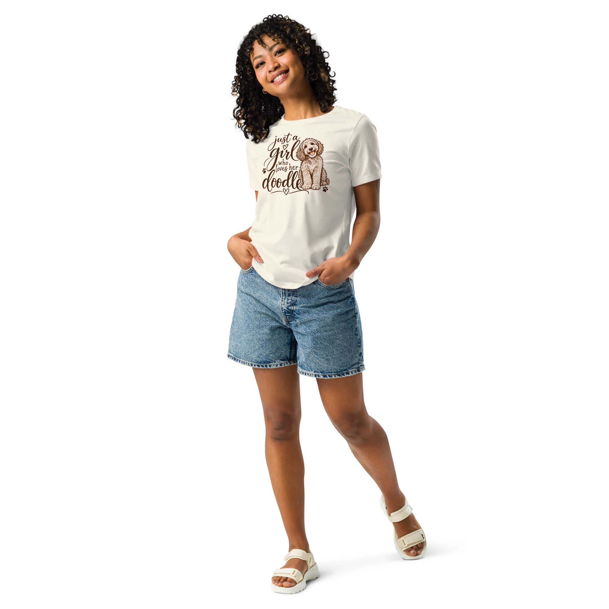 Just a Girl who Loves Her Doodle Women's T-Shirt - Image 9