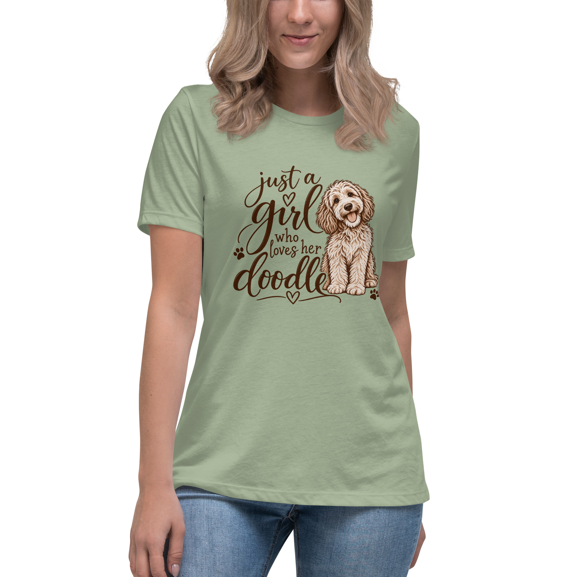 Just a Girl who Loves Her Doodle Women's T-Shirt - Image 7
